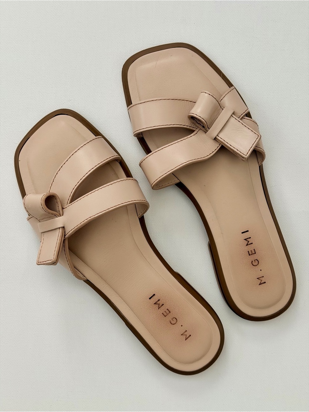 M. Gemi “Melissa” luxury Italian leather Slide Sandals | Size 38